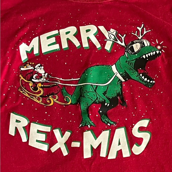 Place•Merry Rexmas T-Rex Christmas Long Sleeve Top - Picture 4 of 12